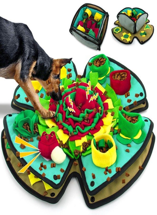 AWOOF Snuffle Mat for Dogs,19" x 19" Interactive Dog Puzzle Toys Encourages Natural Foraging Skills,Durable Dog Feeding Mat for Boredom and Mental Stimulation for Large, Medium and Small Dogs - Image 1